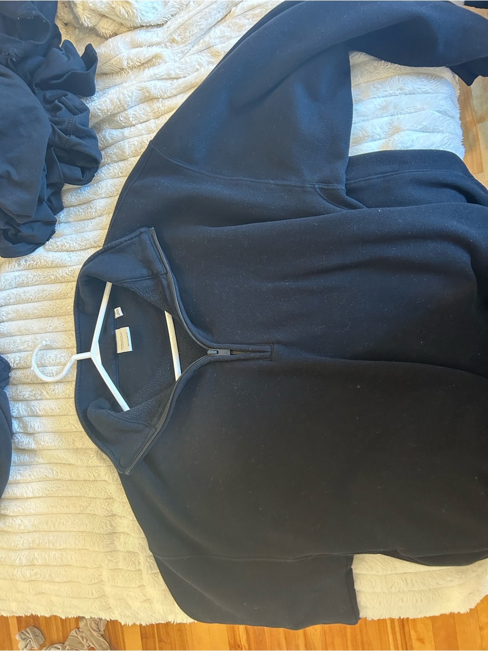 Aritzia Black Quarter-Zip Sweater